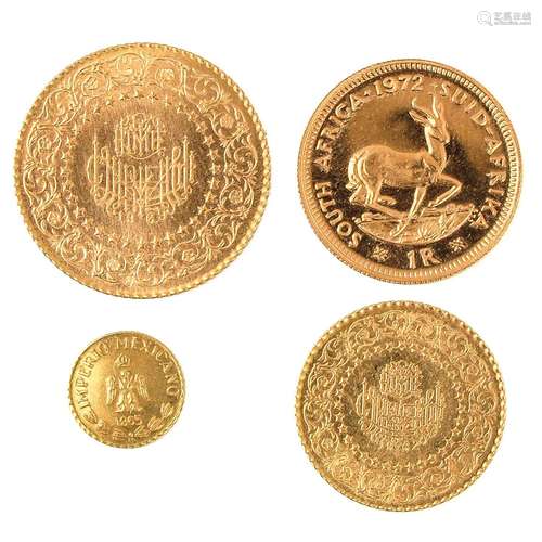 A Collection of 4 Gold Coins