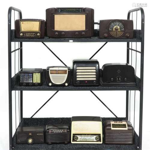A Collection of 11 Vintage Radios