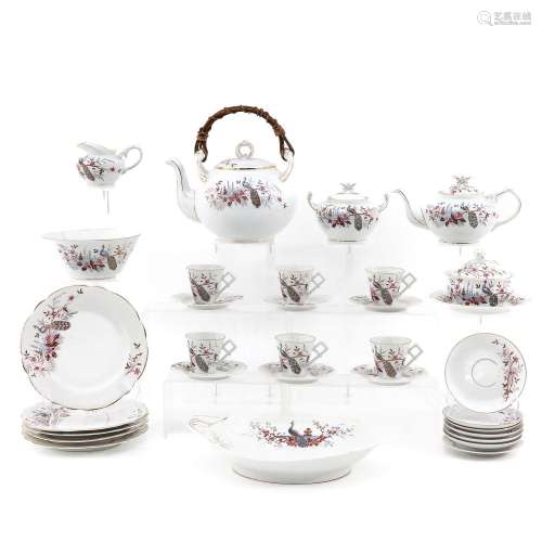 A 19th Century Hand Painted Tea Service