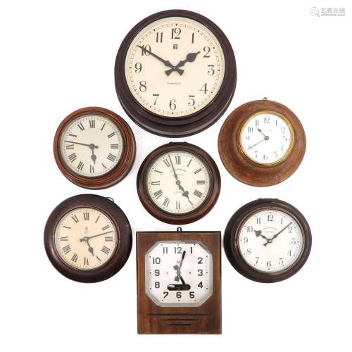 A Collection of 7 Electric Clocks