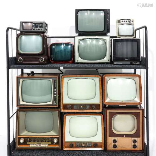 A Collection of 13 Vintage Televisions