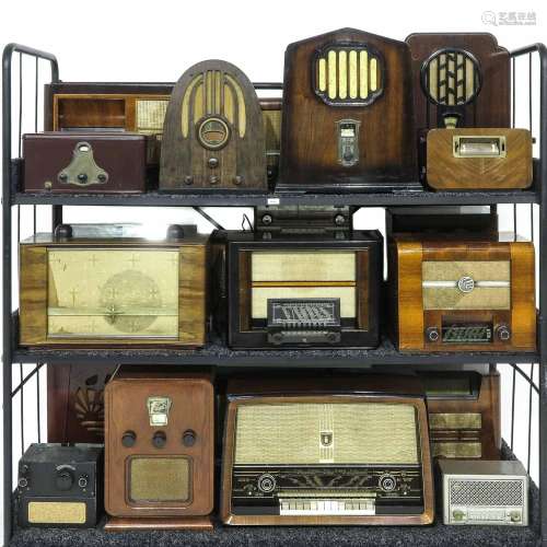 A Collection of 21 Vintage Radios