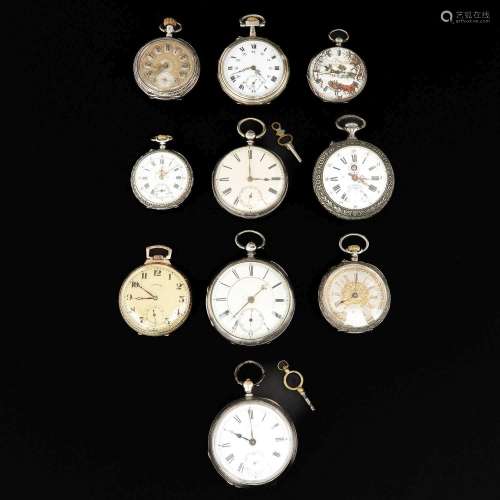 A Collection of 10 Pocket Watches