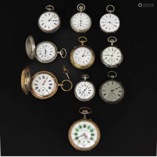 A Collection of 10 Pocket Watches
