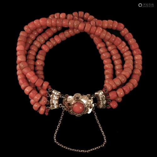 A 19th Century Red Coral Bracelet
