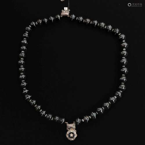 A Jacob Geurts Onyx and Silver Necklace