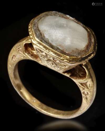 AGATE SEAL GOLD RING