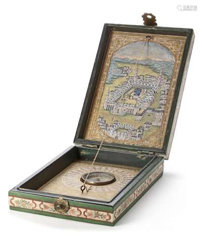 AN OTTOMAN COMPASS AND QIBLA INDICATOR, 19TH CENTURY