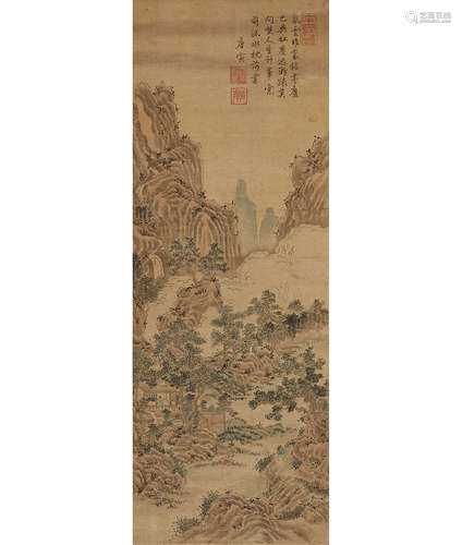 唐寅 (1470-1524) 山水楼阁图