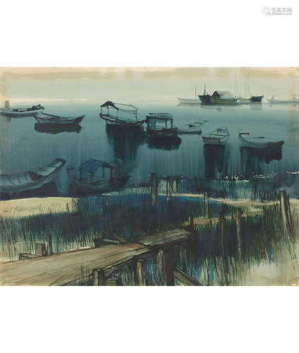 李润周 (B.1944) 夜泊