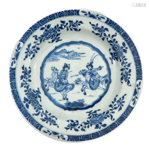 A Blue and White Plate