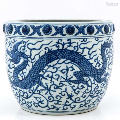 A Blue and White Fish Bowl