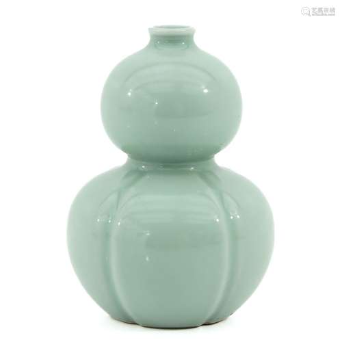 A Celadon Gourd Vase