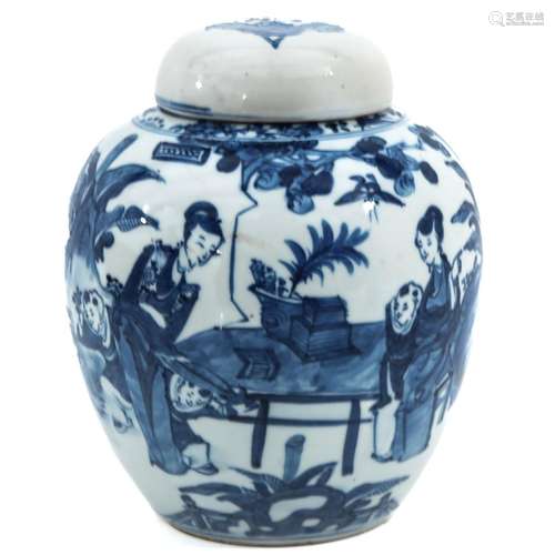 A Blue and White Ginger Jar