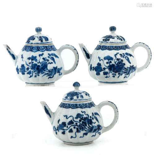 A Collection of 3 Teapots