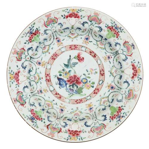 A Famille Rose Plate