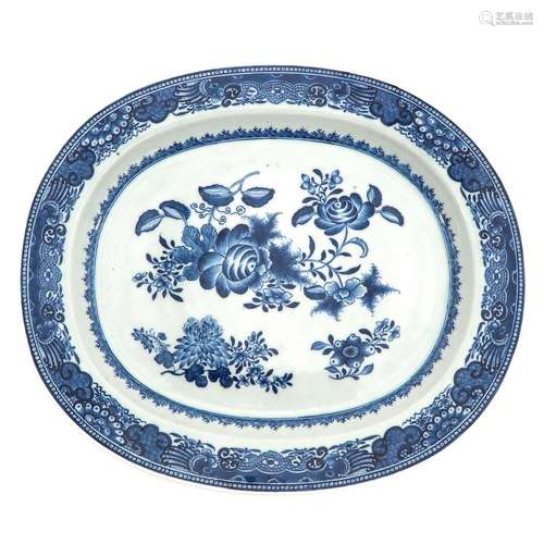 A Blue and White Serving Dish