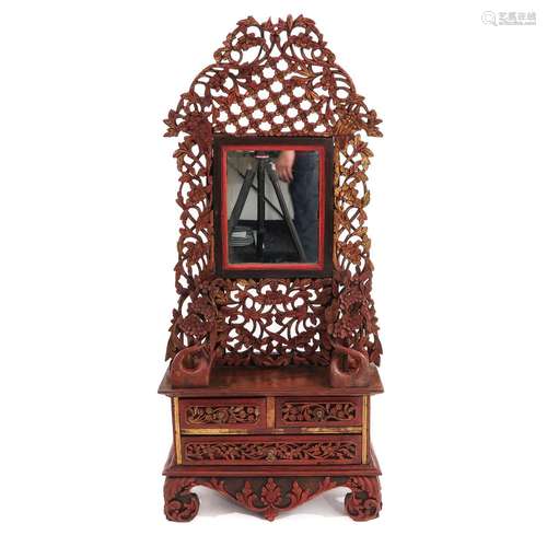 A Chinese Carved Cabinet