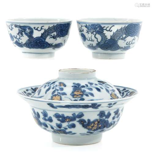 A Collection of Blue and White Porcelain
