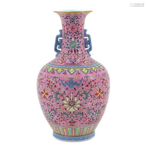 A Famille Rose Vase