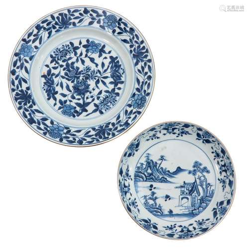 A Lot of 2 Blue and White Plates