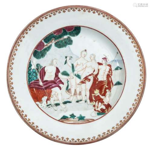 A Famille Rose Plate