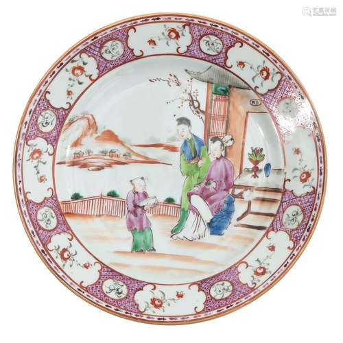 A Famille Rose Plate