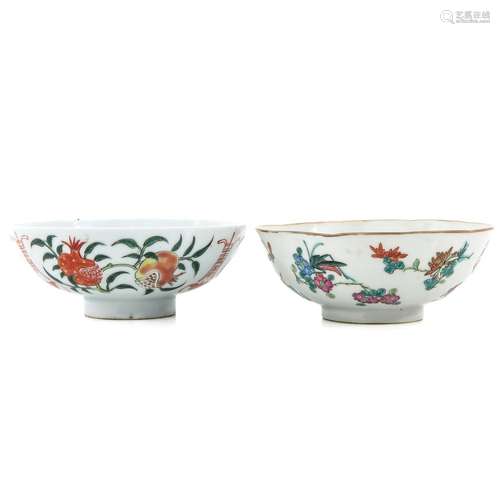 A Lot of 2 Polychrome Decor Bowls