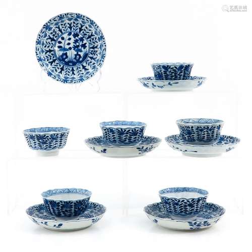 A Collection of 6 Cups and Saucers