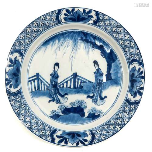 A Blue and White Plate