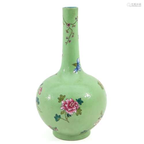 A Famille Rose Bottle Vase