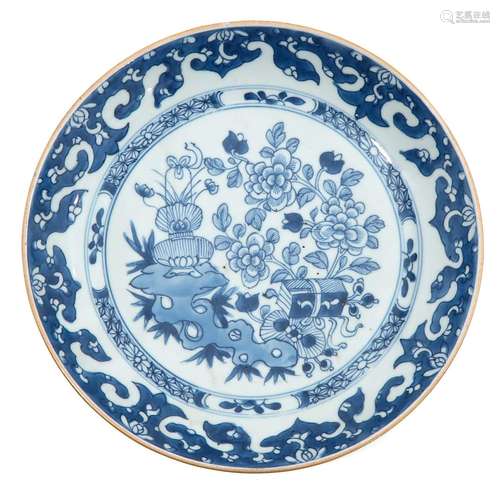 A Blue and White Plate