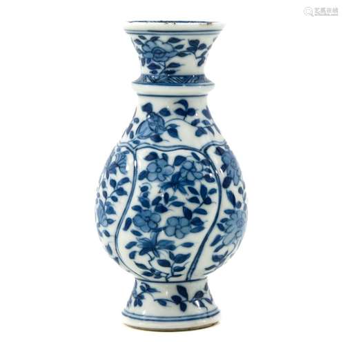 A Small Blue and White Vase