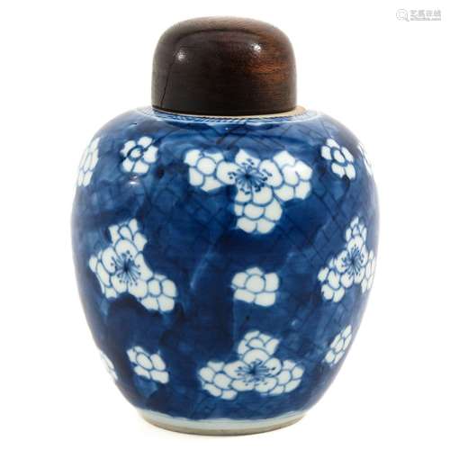 A Blue and White Ginger Jar