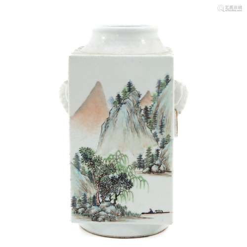 A Qianjiang Cai Decor Square Vase