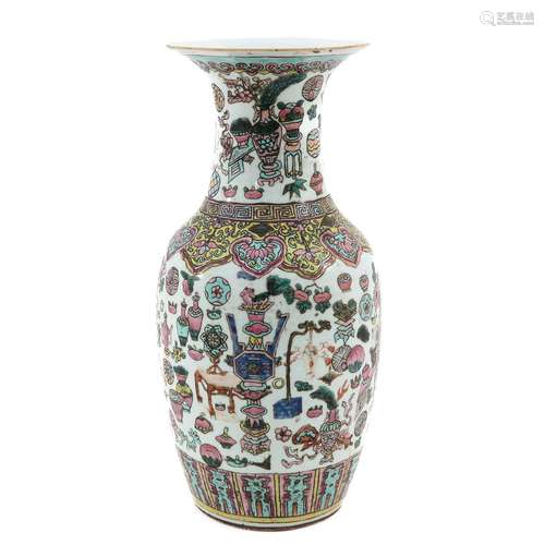 A Famille Rose Antiquities Vase