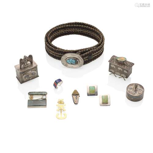 A group of Native American and Southwest jewelry and accesso...