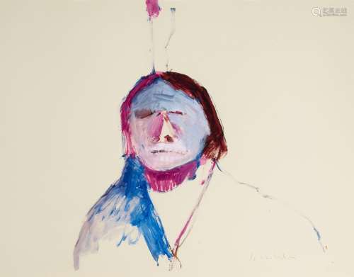 A Fritz Scholder painting, untitled