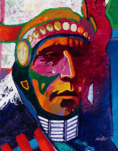 A John Nieto painting, Plains Apache, 1999