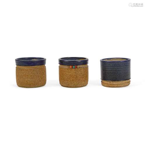 【Y】Three pottery cups, Circle of Charles Loloma
