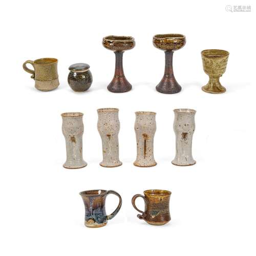 Eleven stoneware vessels, School of Charles Loloma