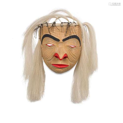 A Lyle Wilson mask, Numas - The Old Man of Kutge Inlet, 1989