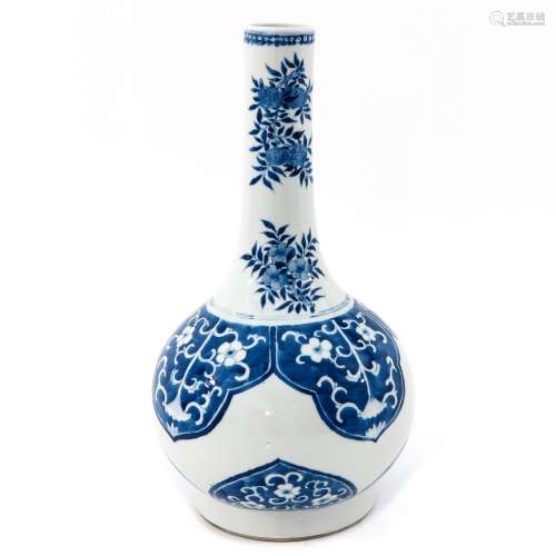 A Blue and White Bottle Vase