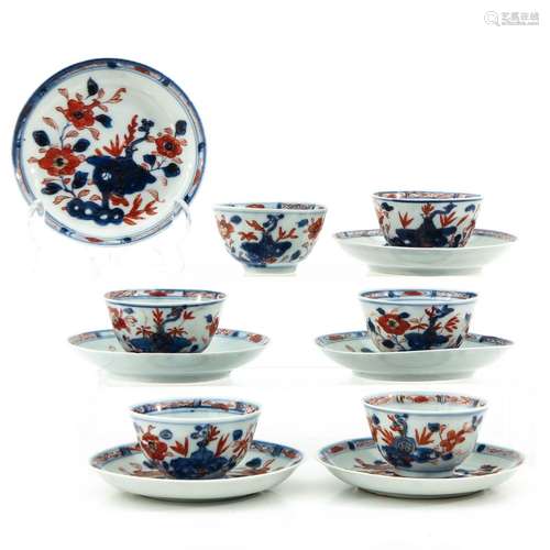 A Collection of 6 Imari Cups and Saucers