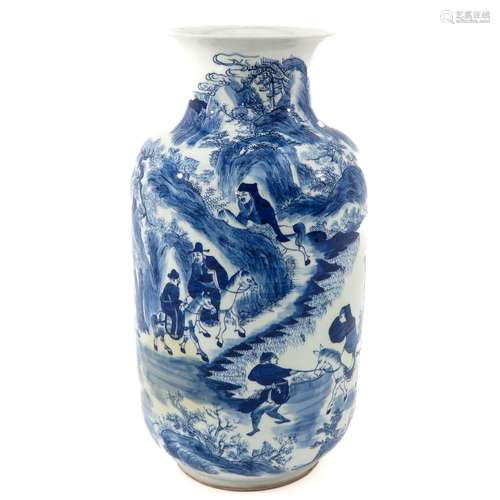 A Blue and White Decor Vase