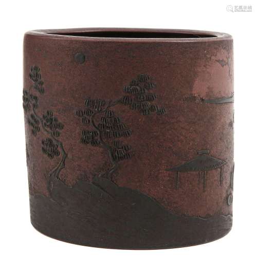 A Yixing Brush Pot