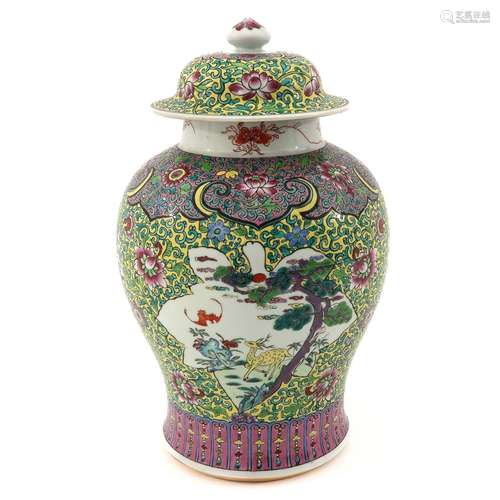 A Famille Rose Jar with Cover