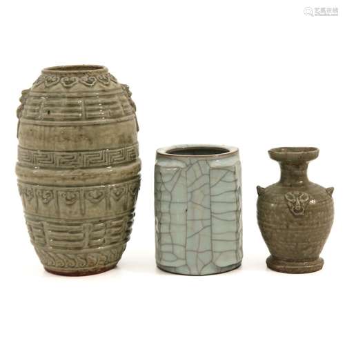 A Collection of 3 Vases