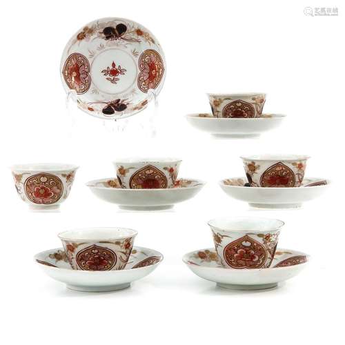 A Series of 6 Cups and Saucers