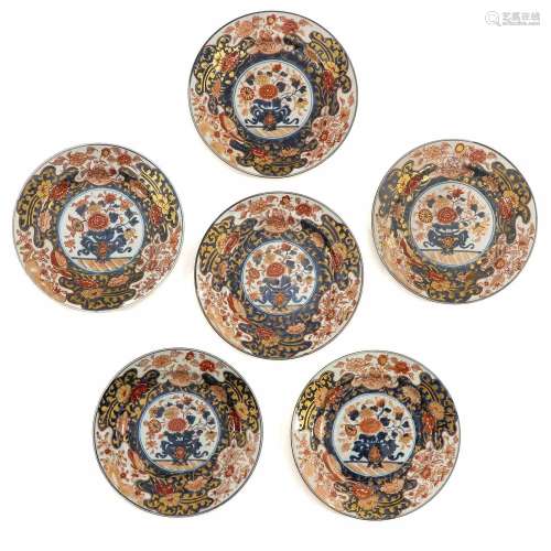 A Series of 6 Imari Plates